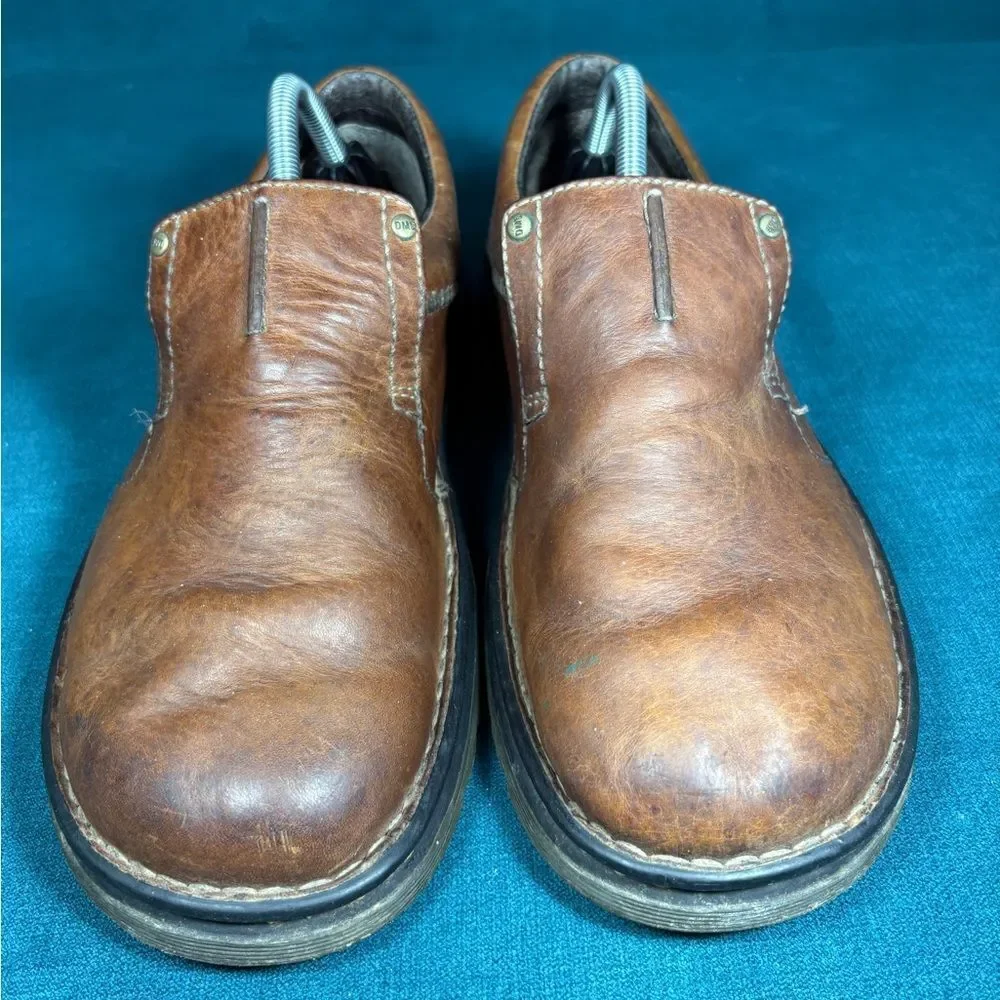 Dr. Doc Martens Mens Tevin Loafers Brown Round Toe Low AW004 Slip Ons Mens 9